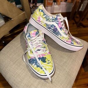 Vans Old Skool Low Top Sneakers Tie Dye Multicolor Canvas Skate Shoes Men’s 11.5